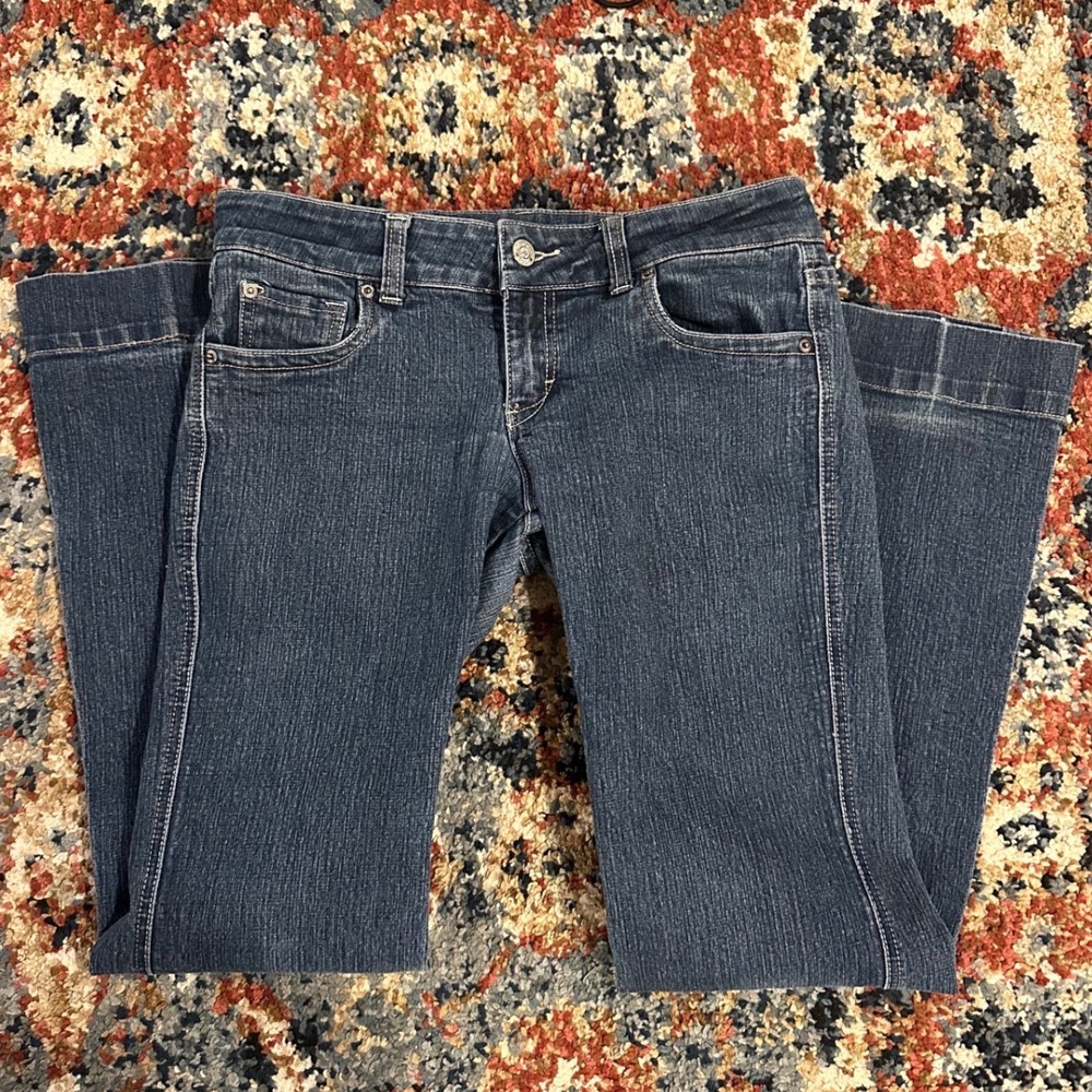 Soul Underground Flare Jeans Embroidered Y2K Low Rise Size 11